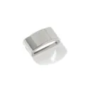 Anello per foulard di seta rettangolare minimalista fibbia metallica elegante sciarpa - Argento #10