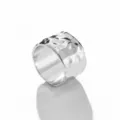 Ampia fibbia per sciarpa in metallo martellato accessorio elegante e minimalista donna - 1# Argento