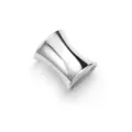 Fibbia per sciarpa in metallo argentato anello minimalista elegante fermaglio foulard - 3# Argento