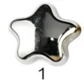 Fermaglio per sciarpa magnetico a stella a cinque punte argentato variante numero 1 - 1# Argento