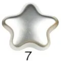 Silver five-pointed star magnetic scarf buckle, seamless fashion apparel accessory. - 7# Matte Silver