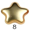 Gold five-pointed star magnetic buckle for silk scarves, shawls, and clothing accessories. - 8# Matte Gold
