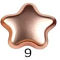 Star magnetic scarf buckle, rose gold metallic finish, variant 9 for women fashion accessories - 9# Matte Rose Gold