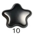 Black star shaped magnetic brooch button for scarf shawl clothing accessories variant 10 - 10# Matte Black