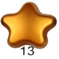 Gold five pointed star magnetic scarf clip, seamless brooch buckle for shawl and veil. - 13#