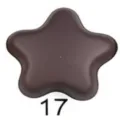 Dark brown star magnetic scarf buckle, seamless strong magnet pin clip for shawls and hijabs. - 17#