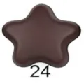 Brown star magnetic scarf buckle, seamless design for shawls, wraps and hijabs. - 24#