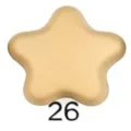 Gold five-pointed star magnetic scarf buckle, seamless design for shawls and hijabs. - Code 26