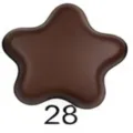 Dark brown star magnetic scarf buckle SKU 28, seamless strong magnet shawl accessory. - Code 28