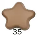 Brown star magnetic scarf buckle brooch, minimalist round-corner star design accessory. - 35#