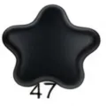 Black five-pointed star magnetic scarf buckle variant accessory, stylish and convenient. - Code 47