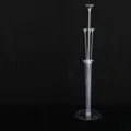 Clear table balloon stand kit with multiple plastic poles and base for party decoration. - Table Float / Clear