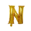 32-inch gold letter N foil balloon for birthday party and wedding decoration setup - Letter N / Gold