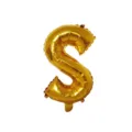 32-Inch Gold Letter S Foil Balloon for Birthday Parties, Weddings and Event Decors - Letter S / Gold