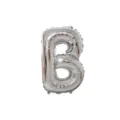 Silver letter B foil balloon, perfect for birthday party and wedding decoration setup. - Letter B / Silver