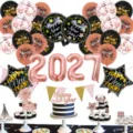 Neujahr Party Ballon Set 2027 Zahlen Folienballons festliche Deko Party Zubehör - Neujahr Roségold Ballon Set 2