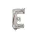 Silver letter E foil balloon for birthday party, wedding decoration and event party setup. - Letter E / Silver