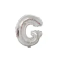 Silver letter G foil balloon for birthday party wedding decoration and event setup. - Letter G / Silver