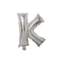 Silver letter K foil balloon for birthday party wedding decoration celebration events. - Letter K / Silver