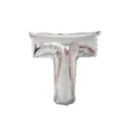 Silver letter T foil balloon, ideal for birthday party and wedding decoration item. - Letter T / Silver