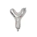 Silver foil letter Y balloon, perfect for birthday party and wedding decorations. - Letter Y / Silver