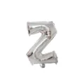 Silver letter Z foil balloon for birthday party wedding venue decoration and event celebration. - Letter Z / Silver