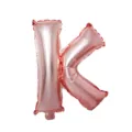 Rose gold letter K foil balloon for birthday party wedding decoration and festive event supplies. - Letter K / Rose Gold