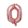 Rose gold foil balloon number zero or letter O for birthday party wedding decorations, shiny metallic finish. - Letter O / Rose Gold