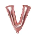 Rose Gold Letter V Foil Balloon 32 Inch for Birthday Party Wedding Decoration Prop - Letter V / Rose Gold