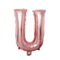 Rose gold letter U foil balloon 32 inch birthday party wedding decoration props item - Letter U / Rose Gold