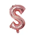 Rose gold letter S foil balloon for birthday party wedding decoration 32 inch variant. - Letter S / Rose Gold