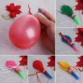 Multi-color latex rocket balloons set with plastic blow pipes for kids birthday party decor. - Gold Wire Whistle Balloon (Mixed Color) / 50 Pieces/Pack