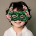 Christmas foil balloon mask party decoration peppermint candy horn design kids photo prop - Christmas Candy Eye Mask