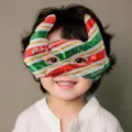 Christmas foil balloon mask party decoration for kids holiday celebration and fun dress up props. - Christmas Stripe Eye Mask
