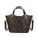 Classic retro brown monogram women shoulder handbag stylish top handle crossbody bucket bag. - 28*12*19 / Brown Floral