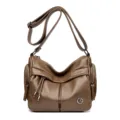 Retro large capacity women shoulder bag winter new commuter casual handbag crossbody bag - Khaki