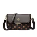 Sac à bandoulière marron pour femme, sac élégant avec motif kangourou pour un usage quotidien. - Motif Pétales & Brun
