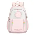 Pink cute cat school backpack for girls teens casual daypack sweet college bookbag - Pink