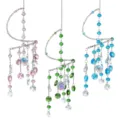 Crystal suncatcher window hanging ornament prism rainbow maker home decor pendant set of 3 - Blue Green Pink Combo / Three-Piece Set / Colorful