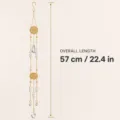 Crystal suncatcher hanging decoration with golden metal chains and sparkling teardrop beads. - Gold Chain Crystal Tassel Decor