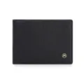 Portefeuille homme en cuir noir porte-cartes variante, design d'affaires multifonctionnel. - Noir