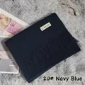 Bufanda de flecos de imitación cachemira azul marino, chal cálido de invierno para parejas. - 70*200cm / Azul marino