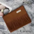 Bufanda Caramelo Color Sólido Imitación Cachemira Invierno Cálido Chal con Flecos - 70*200cm / Caramelo