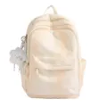 Zaino carino con motivo a stelle per donne, grande borsa scolastica casual in beige. - Giallo