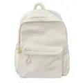 Zaino bianco minimalista borsa casual da scuola grande capacita zainetto alla moda elegante - Bianco