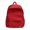 Zaino rosso minimalista di grande capacità stile college borsa per la scuola casual - Rosso