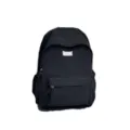 Zaino Nero Monocolor Grande Capacità Stile Universitario Casual Borsa per Studenti - Nero