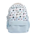 Zaino per studenti casual blu con stampa di cuccioli di cartoni animati in stile ins - Taglia L / Blu