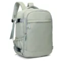 Zaino casual minimalista a tinta unita grande capacità impermeabile borsa da viaggio verde chiaro - verde pisello