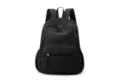 Zaino nero minimalista e casual per studenti universitari, grande borsa da viaggio e lavoro. - Nero